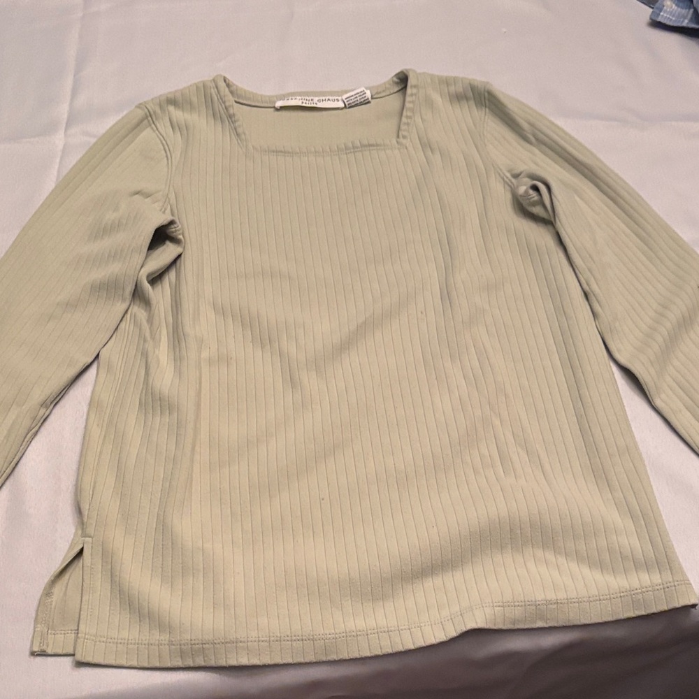 Josephine Chaus Sage Ribbed Top